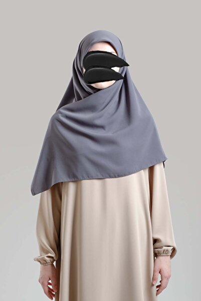 Emare Medine İpeği Soft Büyük Boy Eşarp - Gri