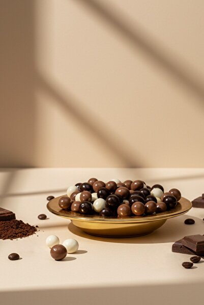 Paşa Dairesi Mini Kahve Çekirdekli Sütlü-Bitter-Beyaz Çikolatalı Draje Nostal...