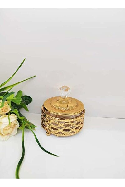 Generic Sugar Bowl Oud Bakhoor Storage Bowl - Golden Kitchen Decor