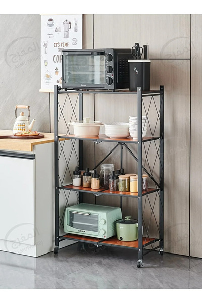 Primo Plus 4-shelf iron storage rack, 4-shelf foldable storage rack