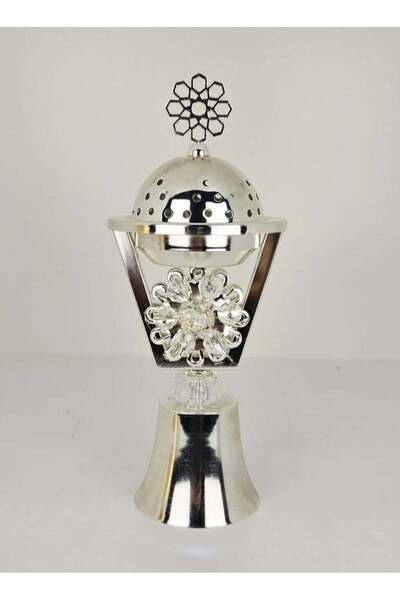 Radin Damanhoor Charcoal Incense & Bakhoor Burner - Metal Incense Holder for Oud, Frankincense, Aromathera