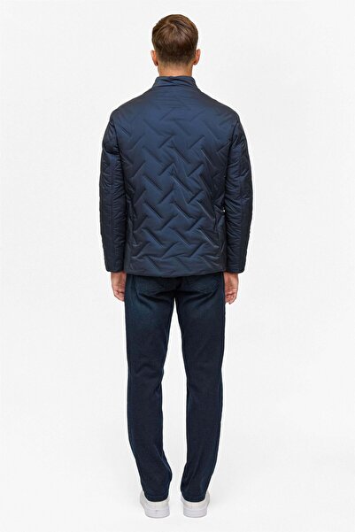 SÜVARİ Quilted Navy Blue Men's Coat Mn2008700486