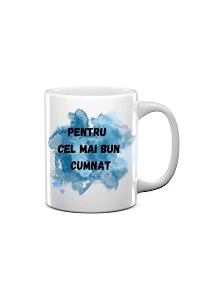 OEM Cană personalizată albă, înălțime 9,9 cm, pentru cel mai bun cumnat
