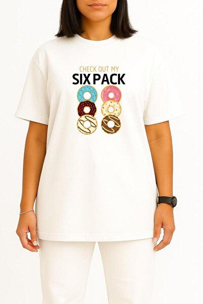 Bahriyeli Collection Oversized Donut Six Pack Fitness Gym Chest Design Unisex T-Shirt