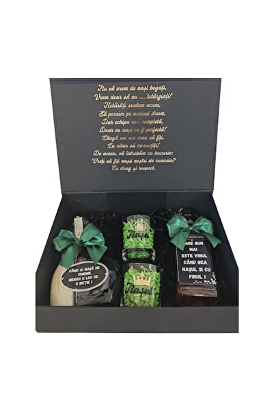 OEM Set cadou pentru nași, model 10 - „Nași pentru o zi, prieteni pentru o vi...