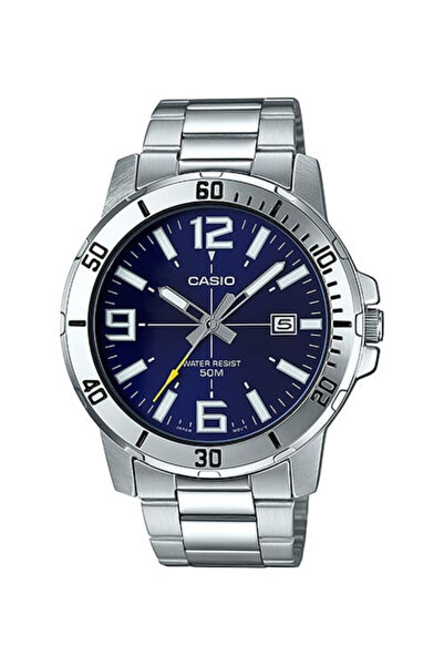Casio MTP-VD01D-2BV Men’s Analog Blue Dial Stainless Steel Watch 50M