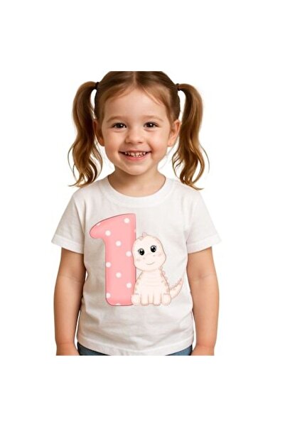 OEM Tricou personalizat de ziua de naștere pentru fetiță, numărul 1 cu buline...