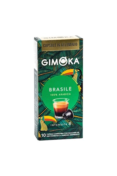 Gimoka Espresso Brasile Coffee Capsules, 100% Arabica, chocolate and nut notes, 10 pcs