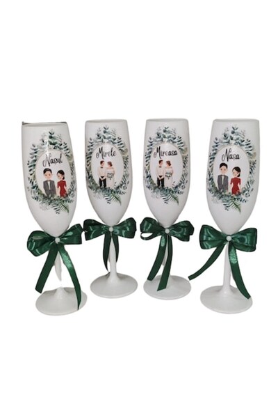 OEM Ochelari de soare mire și mire cu fundă verde