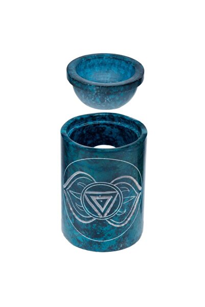 OEM Blue Soapstone Essential Oil Diffuser Lamp for Aromatherapy and Home Decor