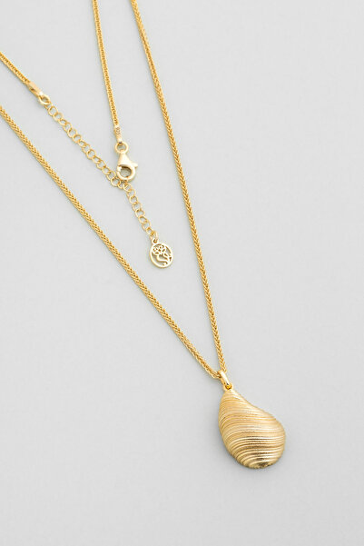 So CHIC... Mirena Damla 18 Ayar Sarı Altın Kaplama 50 Cm Gümüş Kolye