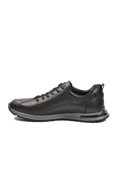 WALKWAY Black Genuine Leather Men's Sneaker 2036 m