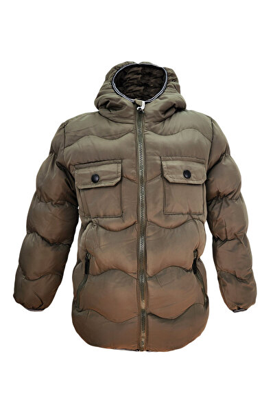 fantasialand Boys' winter jacket, HTB 111, khaki color