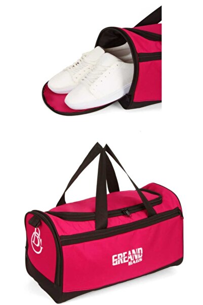 Unisex Siyah Ayakkabı Bölmeli Valiz Spor Çantası Seyahat Çantası