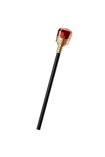 Epilons Kırmızı Topuzlu Kral Asası Kraliyet Asası 40 Cm