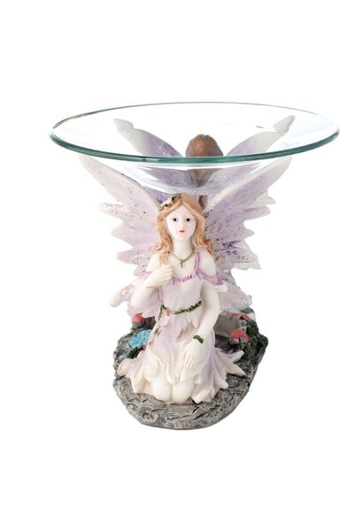 OEM Artistic Resin Essential Oil Diffuser Lamp - '2 Fairies' - Elegant Aromatherapy Decor