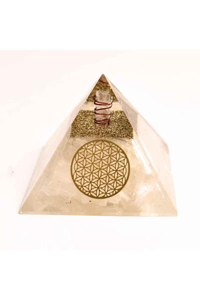 craftmystic Οργονική Πυραμίδα με Σεληνίτη και Άνθος της Ζωής - Ενεργοποίηση κ...