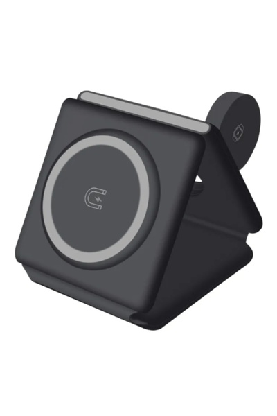 OEM Încărcător wireless magnetic, Stație de încărcare 3 în 1, rapid, 15 W, Fa...