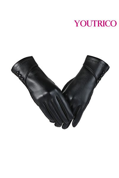 Youtrico Touchscreen Leather Gloves - All-Weather Windproof for Driving & Cycling