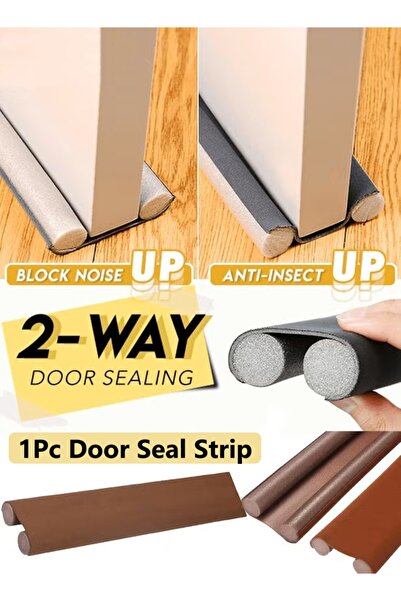 Generic 1Pc Door Foam Seal Strip 96cm Door Draft Stopper Under Door Seal Door Draft Blocker Door Sweep-Brown