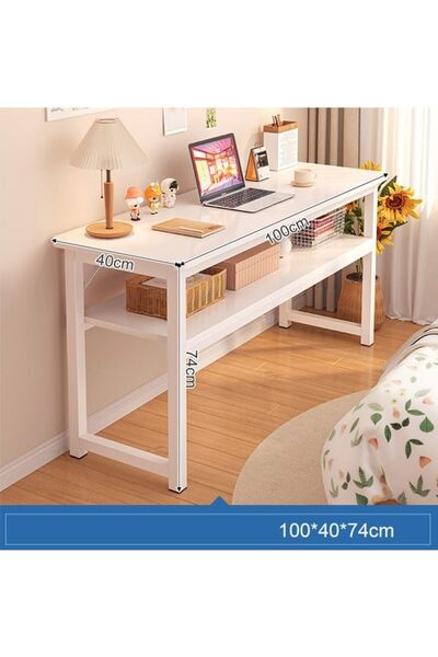 KEKE Double Layer Computer And Home Desk Long Table 100 CM