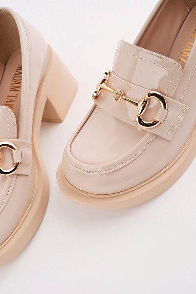 Madam Tarz Rcp-8106 Buckled Thick Heel Loafer