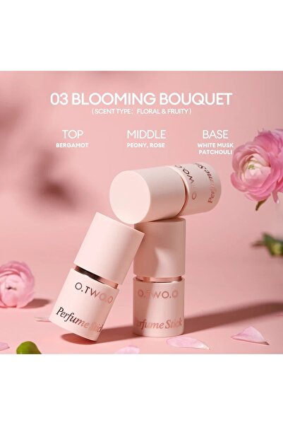 O.TWO.O Cosmetics عطر عصا صلب ذو رائحة تدوم طويلاً - بلومينج بوكيه
