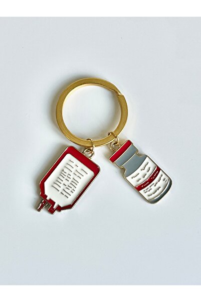 TekinAksesuar15 Serum ve İlaç Şişesi Anahtarlık | Sağlık Temalı Doktor – Hemş...