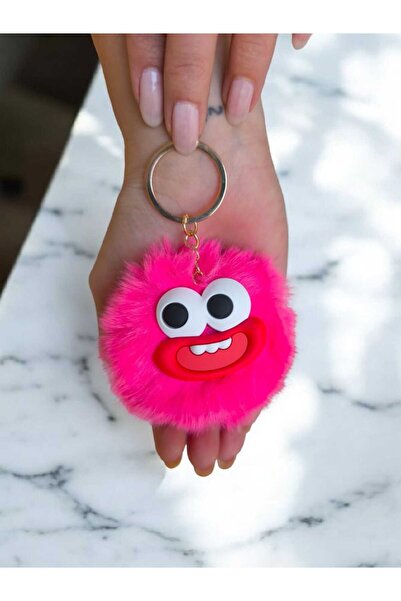 MonoAi Sevimli Karakter Peluş Ponpon Anahtarlık Ve Çanta Aksesuarı