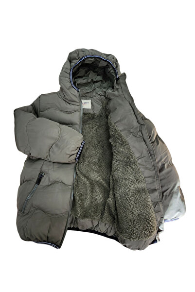 fantasialand Boys' winter jacket, HTB 111, khaki color