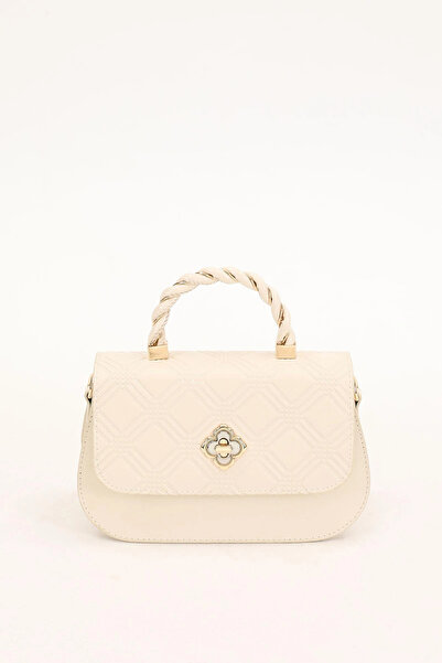 Levidor Cream Patent Leather Women's Shoulder Bag 930180