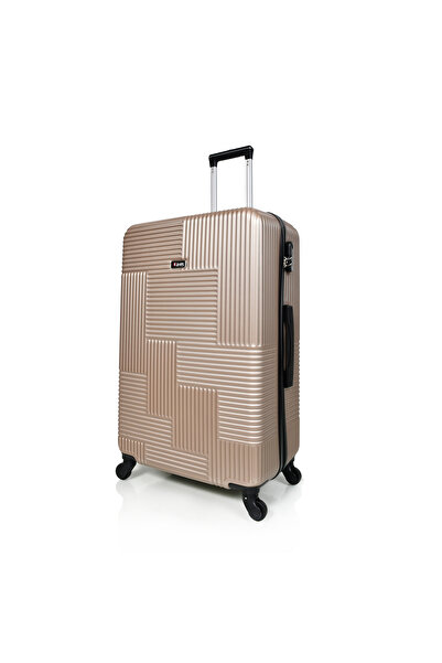 MORANO Hard-Side Luggage Set Lightweight 4 Double Wheeled Suitcase with Built-In Type Lock (Set of 3 Pcs)