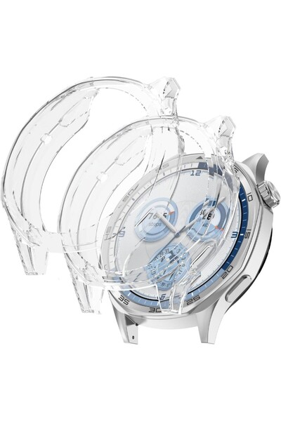 UnDePlus Huawei Watch Gt 4 41mm Silicone Glossy Colorful Case Protector with Screen Protector (Not 42mm)