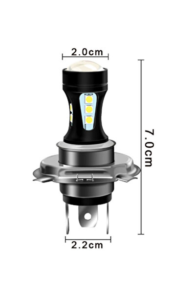 EHOME Automotive LED Fog Lights 9003/H4 3030 18SMD High-Brightness Anti-Fog Lights Motorcycle Headlights
