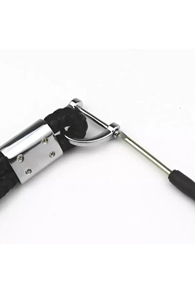 Hyundai Metal keyring with braided leather and logo