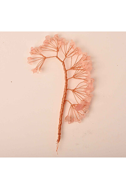 craftmystic Creangă de cuarț roz cu 7 mini-ramuri, fiecare cu 9 pietre șlefuite - Pentru proiecte DIY