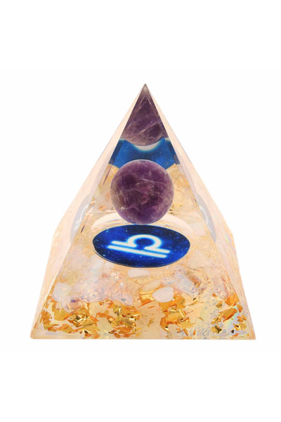 craftmystic Piramidă energetică organică 6 cm cu cristale vindecătoare specif...