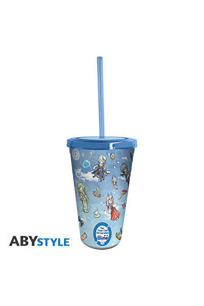 ABYstyle كوب مع قشة - سعة 470 مل - تصميم فني - ABYTUM049