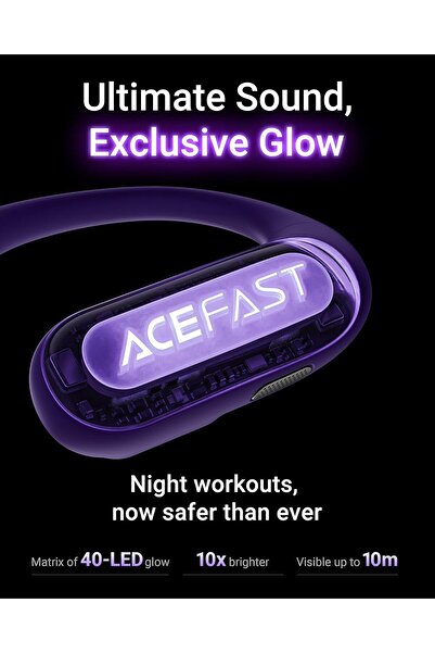 Acefast AceFit Pro Open-Ear Headphones, Bluetooth 5.4, 30H Playtime, IP54