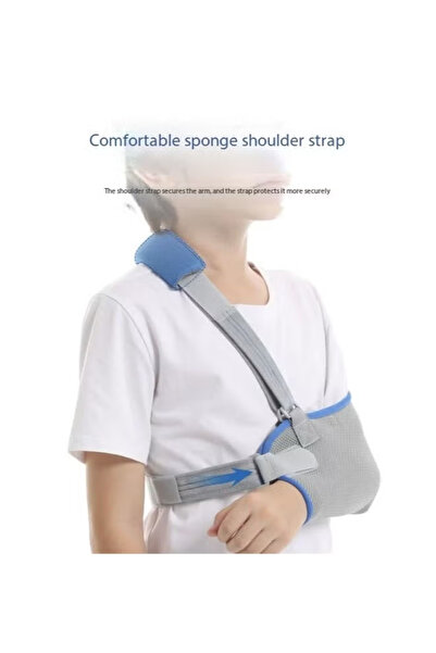 Generic Kids Arm Sling Shoulder Immobilizer with Waist Strap Sponge Filled Design Arm Support Brace