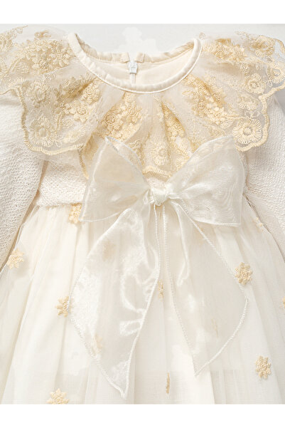 Mert Baby Luxury Dress Set with Lace Bow and Gift Box