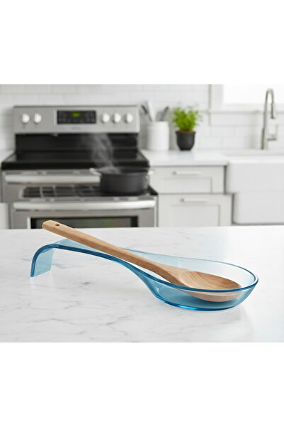 LUCES DESİGN Transparent Countertop Scoop Holder, Acrylic Spoon Holder