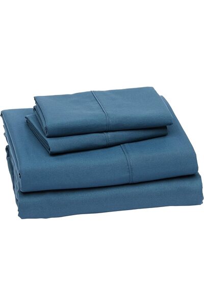 Amazon basics Lightweight Super Soft Easy Care Microfiber 4-Piece Bed Sheet Set with 35.56 CM Deep P