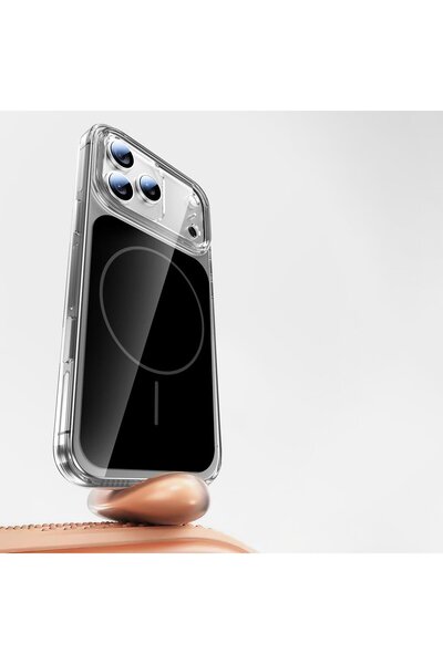 darkpower حافظة هاتف شفافة صلبة متوافقة مع ماج سيف لهاتف آيفون 17 برو ماكس