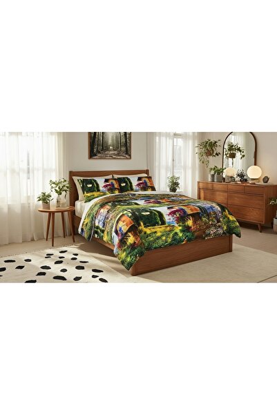 AL-SARIHI GROUPS Turkish double bed quilt set, 6 pieces, 3D