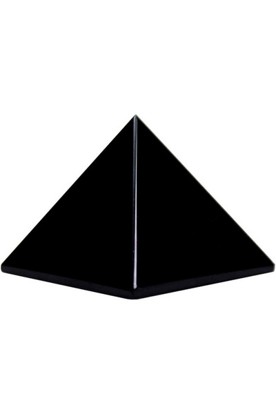 craftmystic Piramidă de cristal negru obsidian realizată din piatră semiprețioasă 4 cm - pentru protecție, integritate