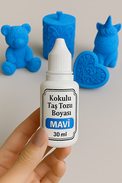 ElHobi Mavi Renk - Kokulu Taş Tozu Boyası - 30 ml
