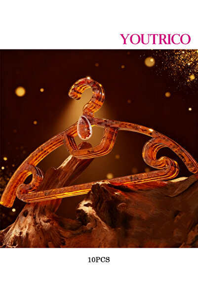 Youtrico شماعة ملابس مانعة للانزلاق برائحة عطرة - تصميم بنمط موجة فاخر (١٠ قطع)