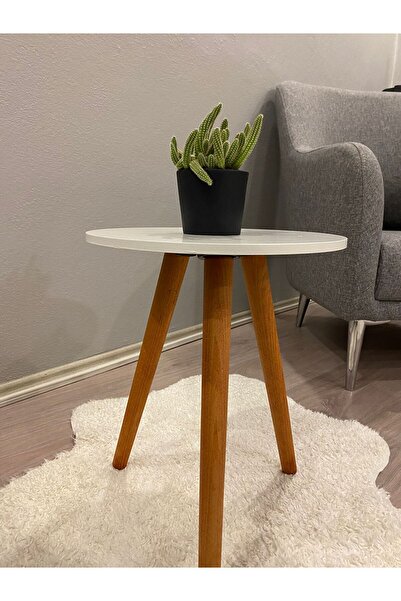 shop 38 cm 3'lü konik sehpa ayak açık meşe