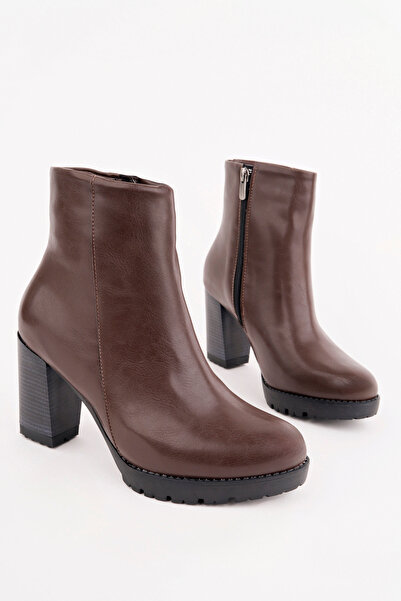 Madam Tarz BLN-516 Cizme cu fermoar cu toc gros